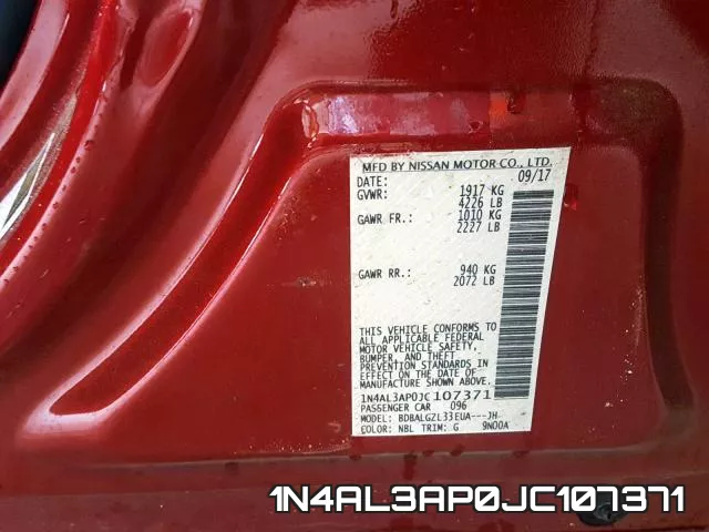 1N4AL3AP0JC107371 фото 2