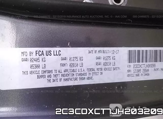 2C3CDXCT7JH203209 фото 10
