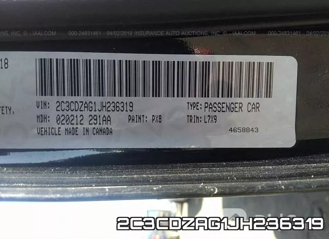 2C3CDZAG1JH236319 фото 10