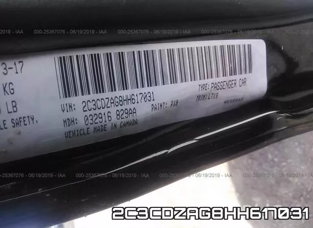2C3CDZAG8HH617031 фото 10