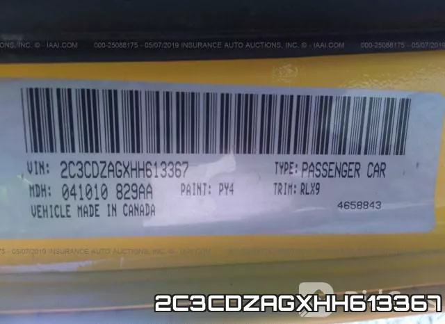 2C3CDZAGXHH613367 фото 10
