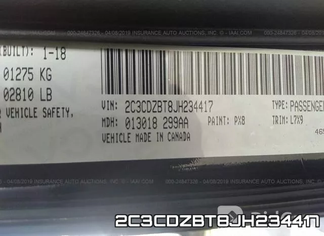 2C3CDZBT8JH234417 фото 10