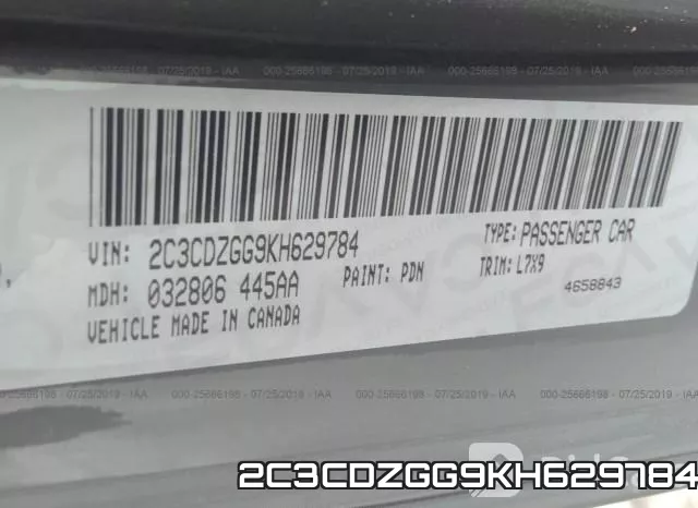 2C3CDZGG9KH629784 фото 10