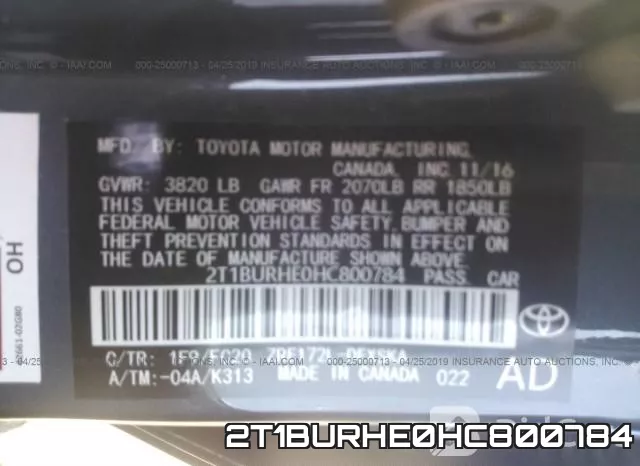 2T1BURHE0HC800784 фото 10
