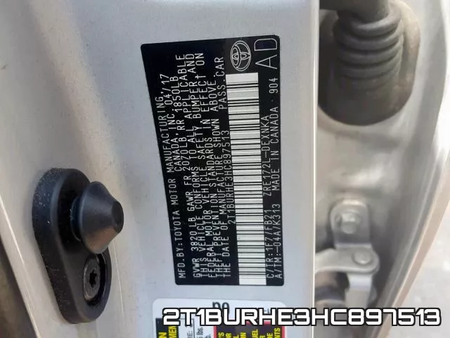 2T1BURHE3HC897513 фото 2