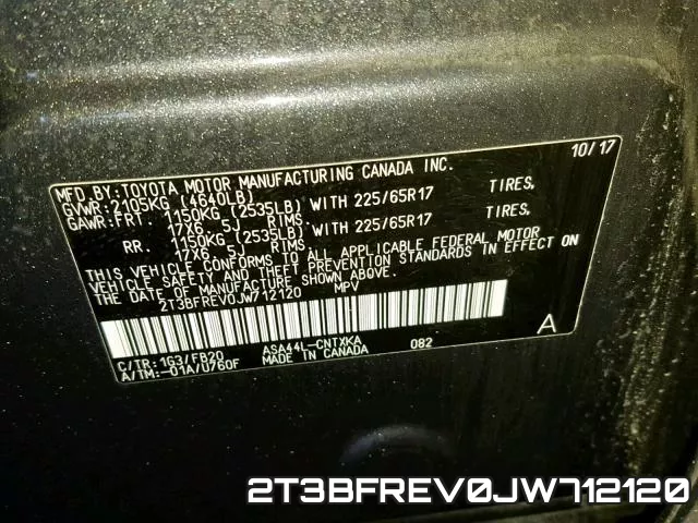 2T3BFREV0JW712120 фото 2