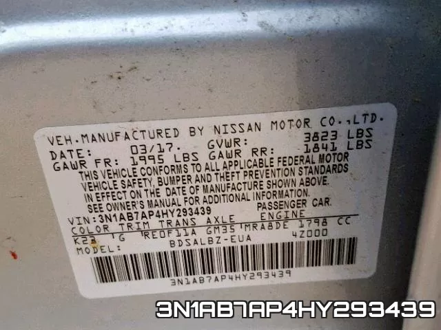 3N1AB7AP4HY293439 фото 2
