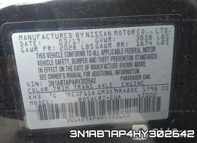 3N1AB7AP4HY302642 фото 10