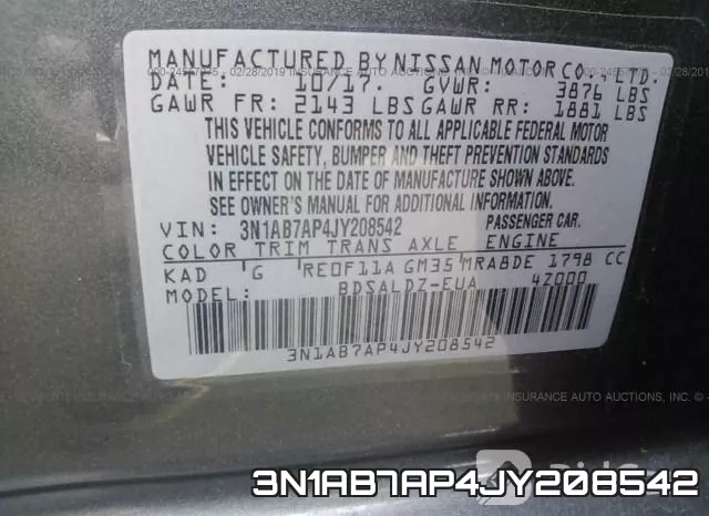 3N1AB7AP4JY208542 фото 10