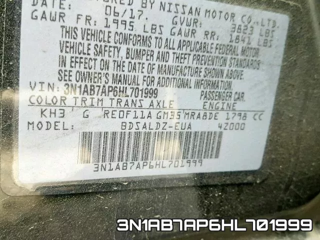 3N1AB7AP6HL701999 фото 2