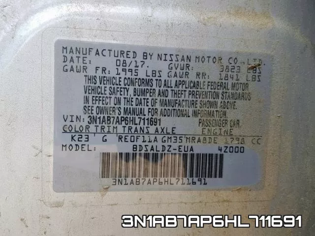 3N1AB7AP6HL711691 фото 2