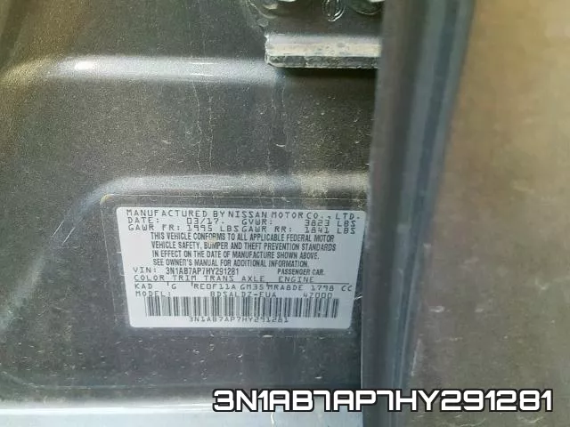 3N1AB7AP7HY291281 фото 2