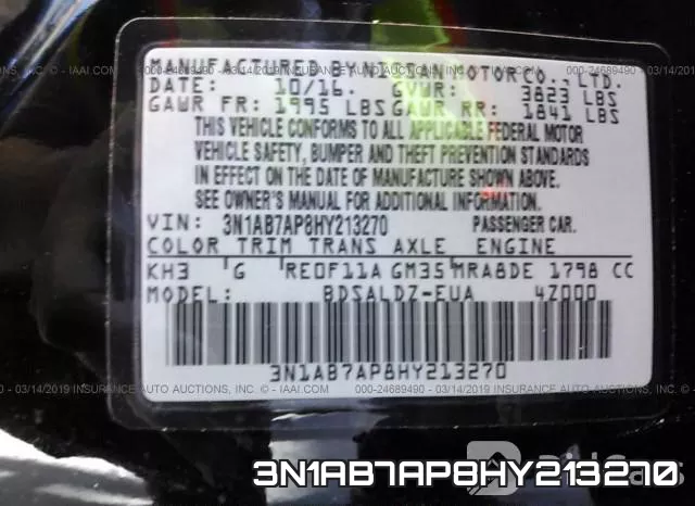 3N1AB7AP8HY213270 фото 10
