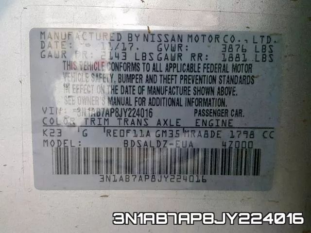 3N1AB7AP8JY224016 фото 2