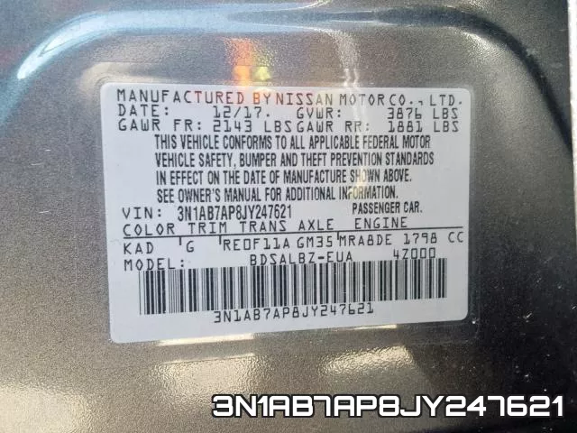 3N1AB7AP8JY247621 фото 2