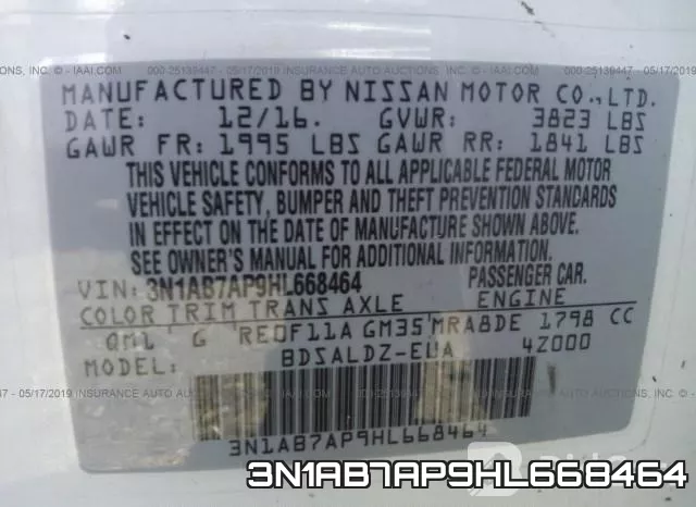 3N1AB7AP9HL668464 фото 10