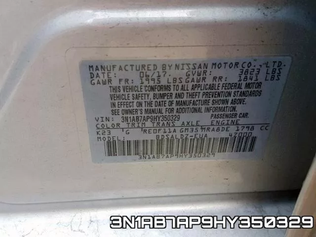 3N1AB7AP9HY350329 фото 2