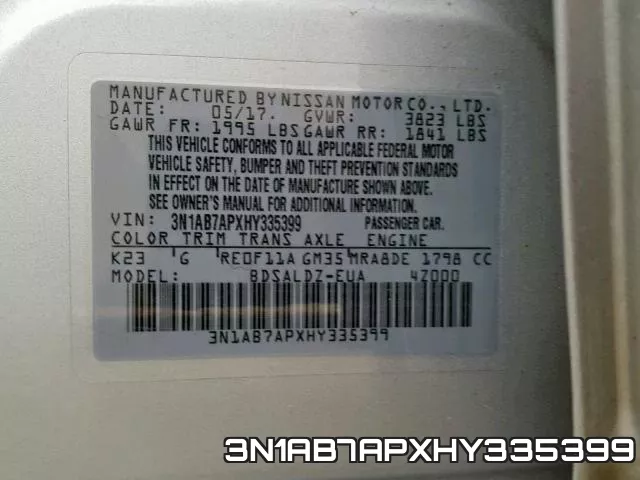 3N1AB7APXHY335399 фото 2