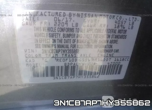 3N1CB7AP7HY355862 фото 10