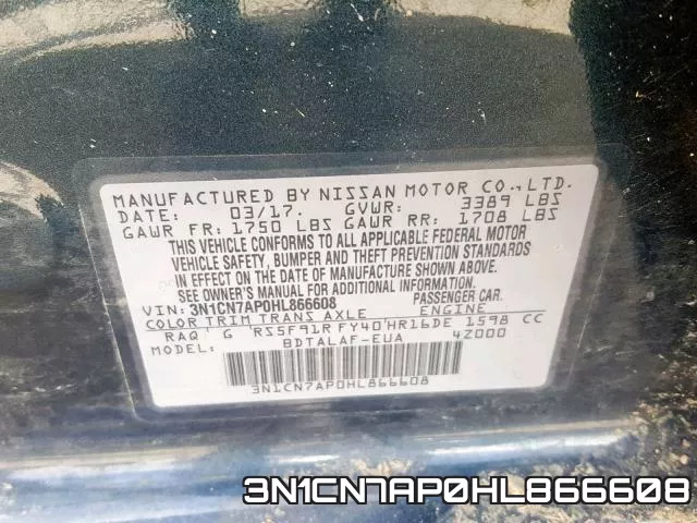 3N1CN7AP0HL866608 фото 2