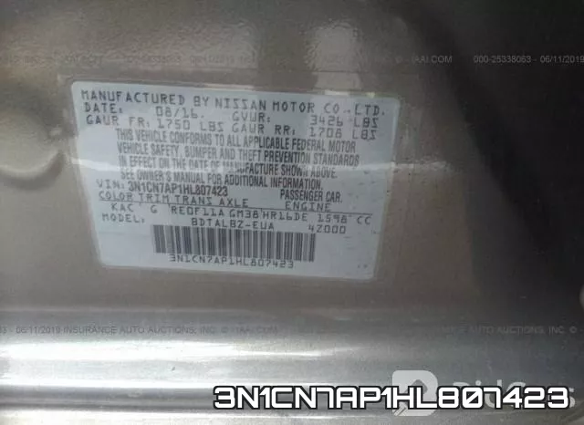 3N1CN7AP1HL807423 фото 10