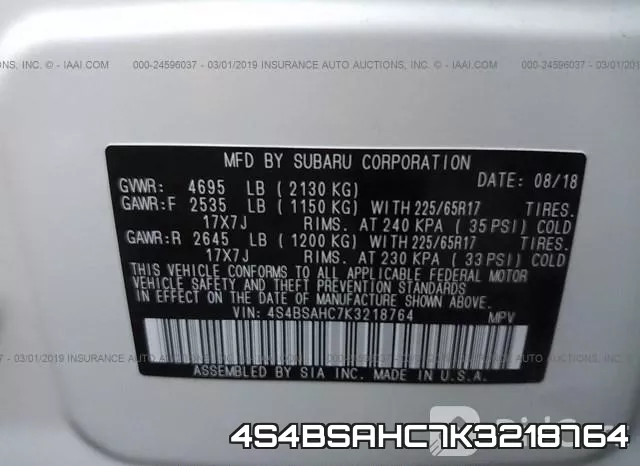 4S4BSAHC7K3218764 фото 9