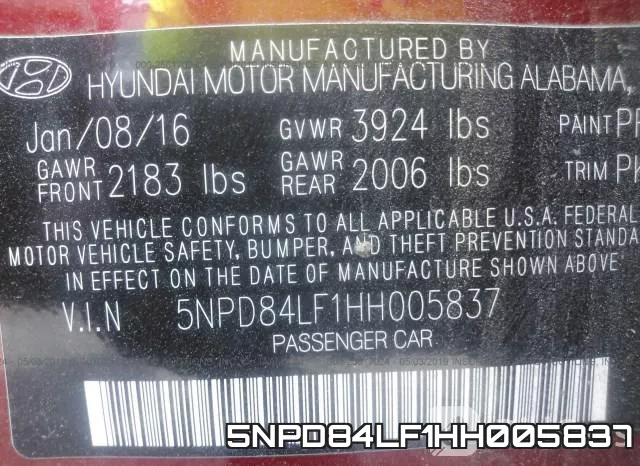 5NPD84LF1HH005837 фото 9