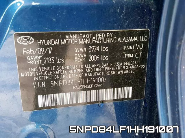 5NPD84LF1HH191007 фото 2