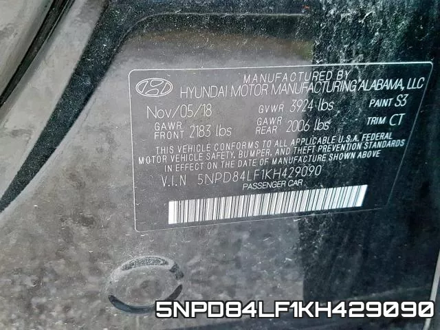 5NPD84LF1KH429090 фото 2