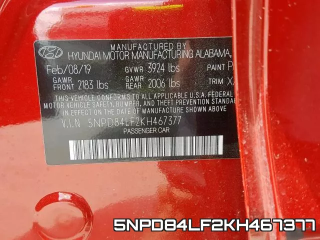 5NPD84LF2KH467377 фото 2