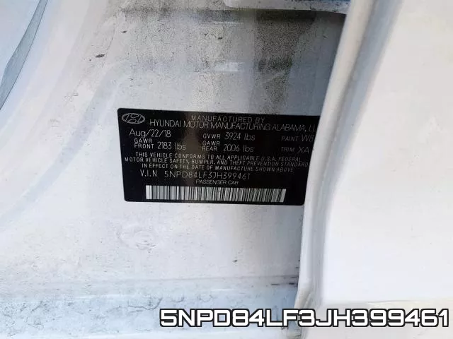 5NPD84LF3JH399461 фото 2