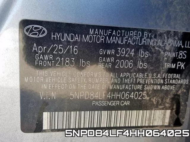 5NPD84LF4HH064025 фото 2