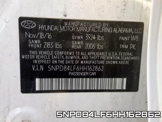 5NPD84LF6HH162862 фото 2