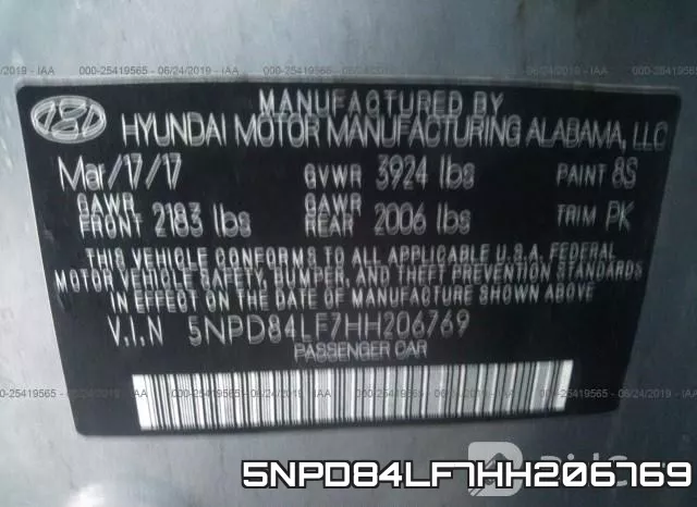 5NPD84LF7HH206769 фото 10