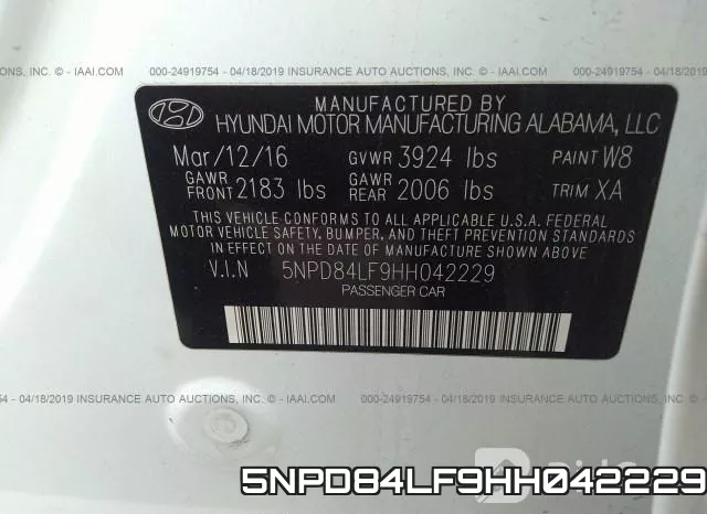 5NPD84LF9HH042229 фото 10