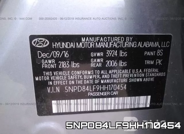 5NPD84LF9HH170454 фото 10