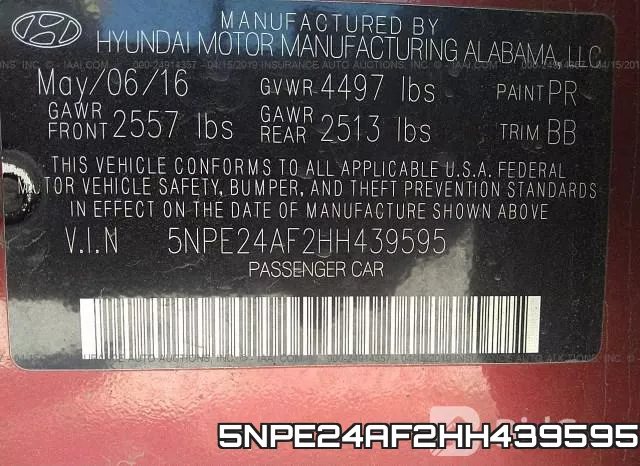 5NPE24AF2HH439595 фото 10