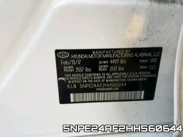 5NPE24AF2HH560644 фото 2