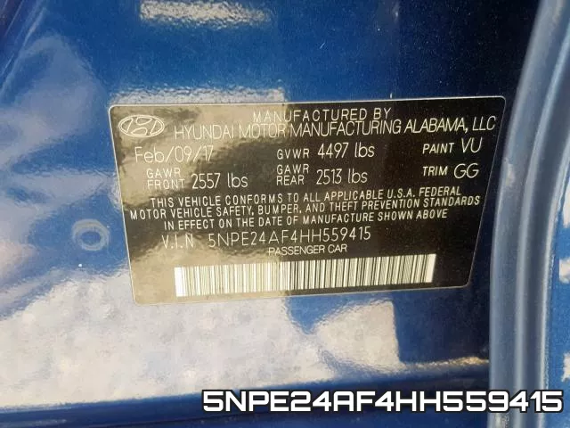 5NPE24AF4HH559415 фото 2