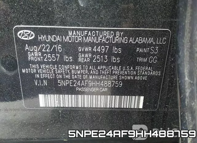 5NPE24AF9HH488759 фото 10