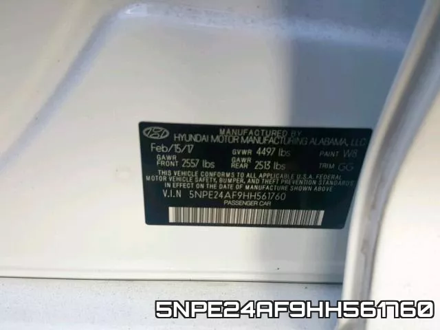 5NPE24AF9HH561760 фото 2