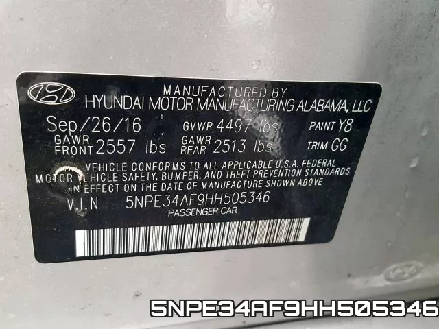 5NPE34AF9HH505346 фото 2