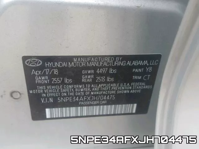 5NPE34AFXJH704475 фото 2