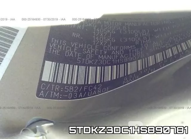 5TDKZ3DC1HS890781 фото 10