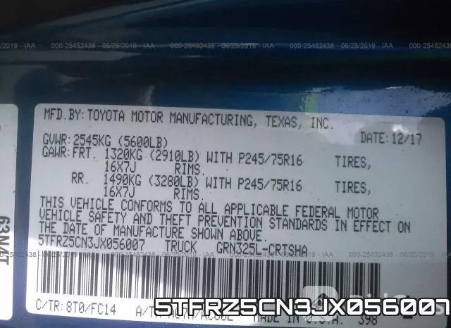 5TFRZ5CN3JX056007 фото 10