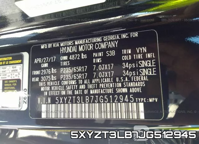 5XYZT3LB7JG512945 фото 10