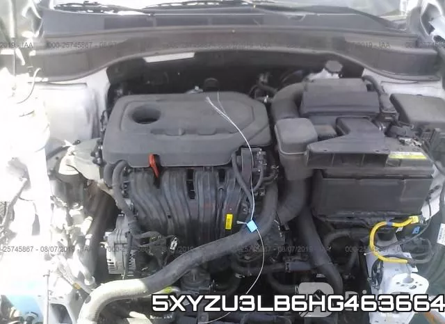 5XYZU3LB6HG463664 фото 2