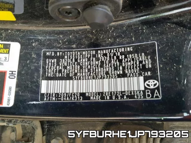 5YFBURHE1JP793205 фото 2