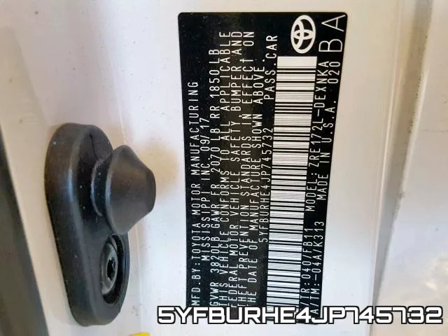 5YFBURHE4JP745732 фото 2