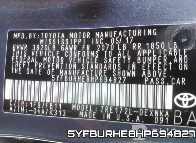 5YFBURHE8HP694827 фото 10